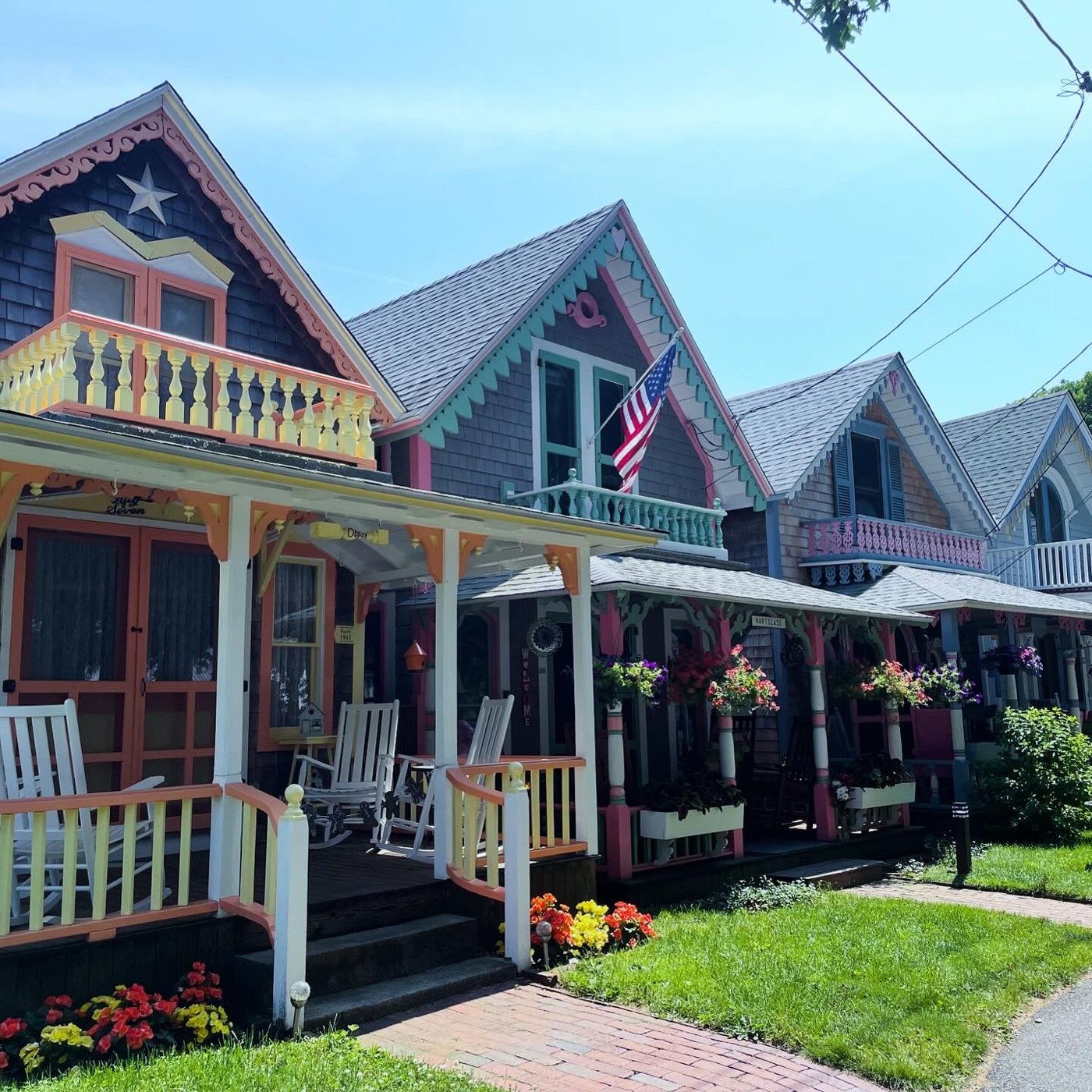 Colorful cottages from our Cape Cod adventure